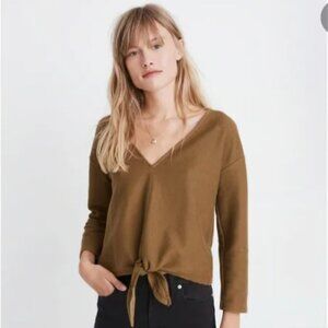 Madewell tie front crop top